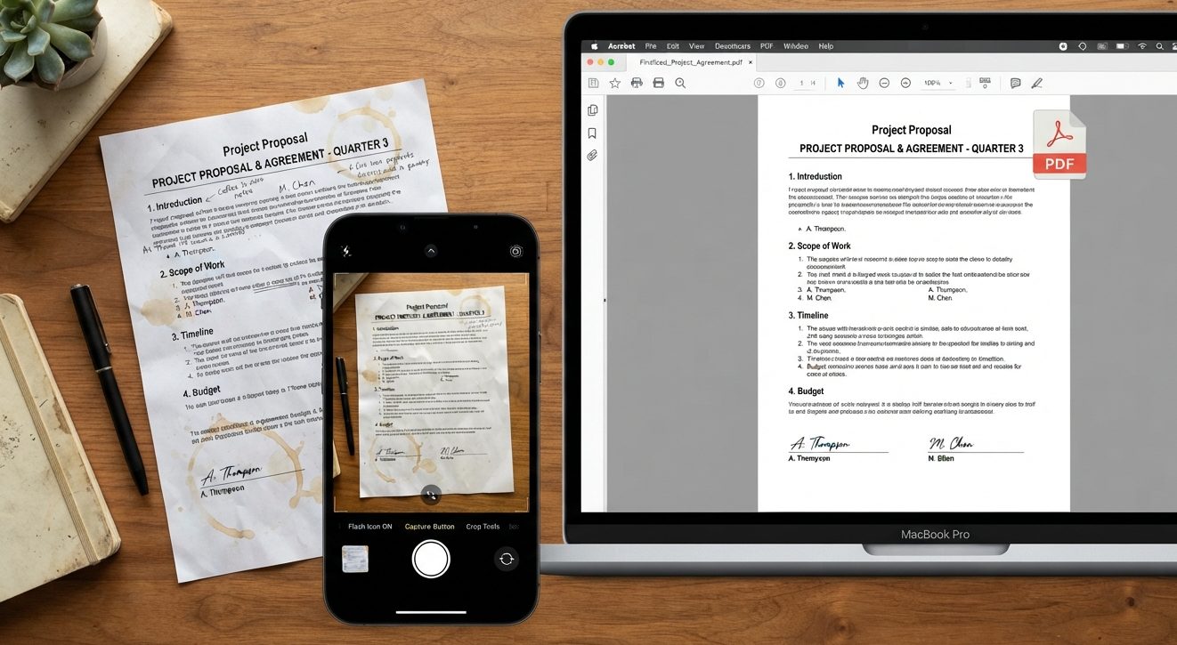Turning Phone Photos of Documents Into a Clean PDF